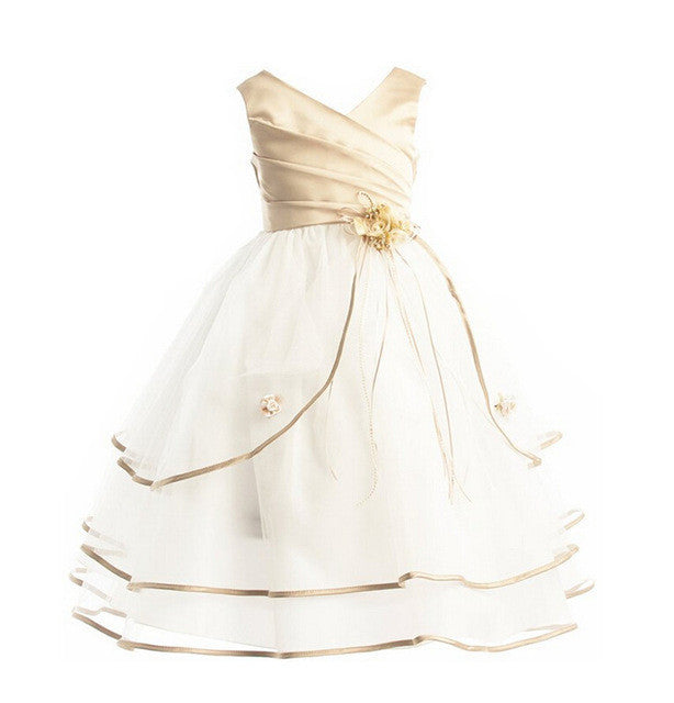 Cassie - Multi Layer Flower Girl Dress