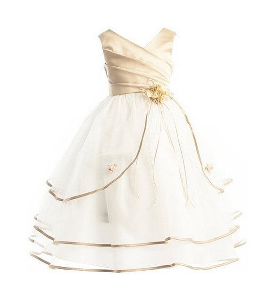 Cassie - Multi Layer Flower Girl Dress